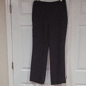 Finity  100% SilkWomen's Elegant Black Straight Leg Trousers Sequence Hem.